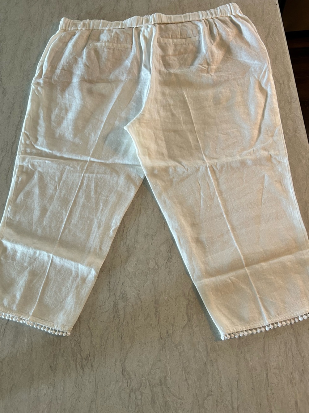 Talbots Cropped Linen Pants - Picture 2 of 4
